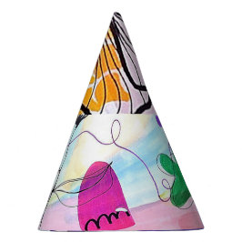 Bunte Papierpartyhüte Partyhütchen