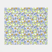 Bunte Papierschneeflocken auf Weiß Fleecedecke (Vorderseite (Horizontal))