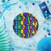 Bunte PapierTeller Hillary Clinton 2016 (Party)