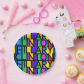 Bunte PapierTeller Hillary Clinton 2016 (Party)