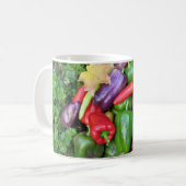Bunte Paprikaschoten Kaffeetasse (Vorderseite Links)