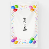 Bunte Party Ballons Konfetti Rahmen Design Banner (Vertikal)