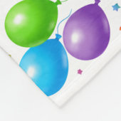 Bunte Party Ballons Konfetti Rahmen Design Fleecedecke (Ecke)