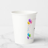 Bunte Party Ballons Konfetti Rahmen Design Pappbecher (Rechts)