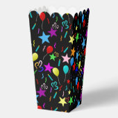 Bunte Party-Ballons und Sterne Geschenkschachtel (Rückseite)