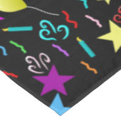 Bunte Party-Ballons und Sterne Tischdecke (Schrägansicht)