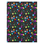 Bunte Party-Ballons und Sterne Tischdecke (Vorderseite)