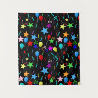 Bunte Party-Ballons und Sterne