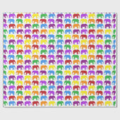 Bunte Party-Elefanten Geschenkpapier (Flach)