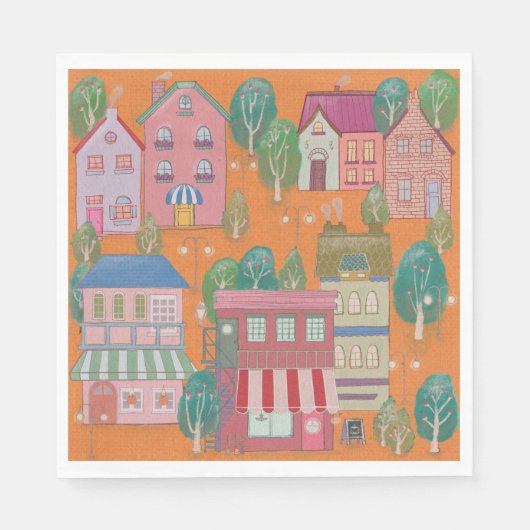 Bunte Party-Papier-Tischservietten Serviette (Vorderseite)
