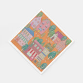 Bunte Party-Papier-Tischservietten Serviette (Ecke)