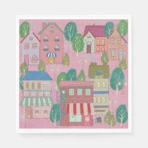 Bunte Party-Papier-Tischservietten 