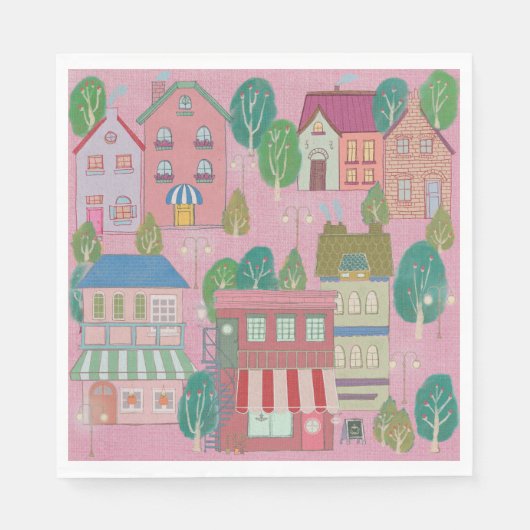 Bunte Party-Papier-Tischservietten Serviette (Vorderseite)
