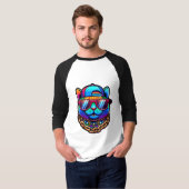 Bunte Partykatze T-Shirt (Vorne ganz)