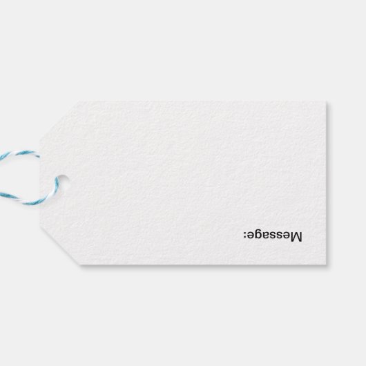 Bunte Pasta Geschenkanhänger (Rückseite Horizontal)