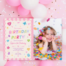 Bunte Pastell-Edelstein-Foto-Geburtstagsfeier