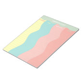 Bunte Pastell-Farbige Groovy-Retro-Einkaufsliste Notizblock (angewinkelt)