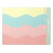 Bunte Pastell-Farbige Groovy-Retro-Einkaufsliste Notizblock (Vorderseite)