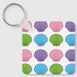 Bunte Pastell-Muschelpackung Schlüsselanhänger