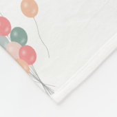 Bunte Pastell Party Balloons Fleecedecke (Ecke)