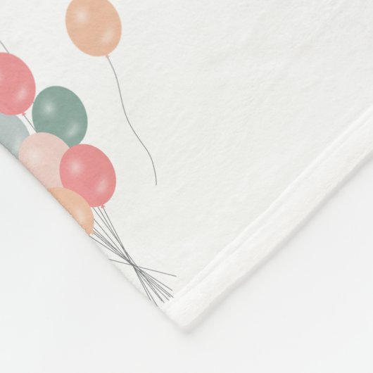 Bunte Pastell Party Balloons Fleecedecke (Ecke)