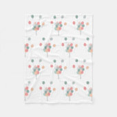 Bunte Pastell Party Balloons Fleecedecke (Vorderseite)