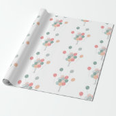 Bunte Pastell Party Balloons Geschenkpapier (Ungerollt)