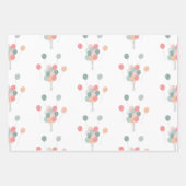 Bunte Pastell Party Balloons Geschenkpapier Set (Vorderseite 3)