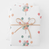 Bunte Pastell Party Balloons Geschenkpapier Set (Beispiel)