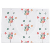 Bunte Pastell Party Balloons Große Geschenktüte (Rückseite)