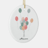 Bunte Pastell Party Balloons Keramik Ornament (Rechts)