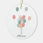 Bunte Pastell Party Balloons Keramik Ornament (Links)