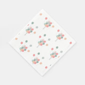 Bunte Pastell Party Balloons Serviette (Ecke)