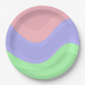 Bunte Pastell-Party Pappteller (Vorderseite)