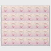 Bunte Pastell-Regenbogen-Mädchen-Geburtstag Geschenkpapier (Flach)