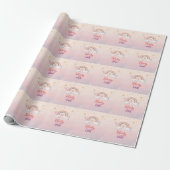 Bunte Pastell-Regenbogen-Mädchen-Geburtstag Geschenkpapier (Ungerollt)
