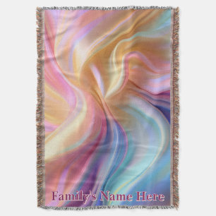 Bunte Pastell-Seiden-Fleece-Decke Decke