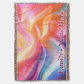 Bunte Pastell-Seiden-Fleece-Decke Decke (Vorderseite Vertikal)