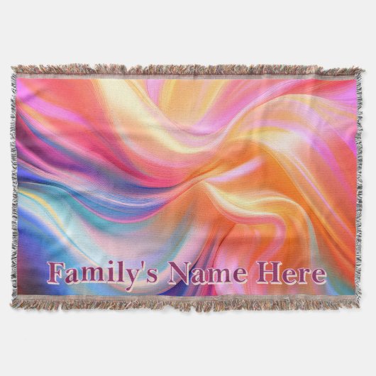 Bunte Pastell-Seiden-Fleece-Decke Decke (Vorderseite)