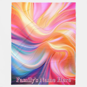 Bunte Pastell-Seiden-Fleece-Decke Fleecedecke
