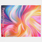 Bunte Pastell-Seiden-Fleece-Decke Fleecedecke (Vorderseite (Horizontal))