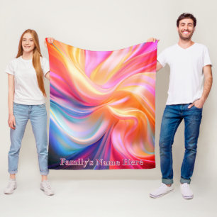 Bunte Pastell-Seiden-Fleece-Decke Fleecedecke