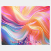 Bunte Pastell-Seiden-Fleece-Decke Fleecedecke (Vorderseite (Horizontal))