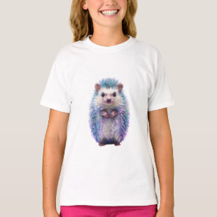 Bunte Pastell-Wasserfarbe-Igel-Kinder T-Shirt