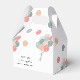 Bunte Pastelle Geburtstagsparty Balloons Moderne Geschenkschachtel