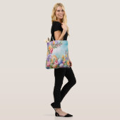 BUNTE PASTELLFARBENE OSTERN BLUMEN UND EIER TASCHE (Am Model)