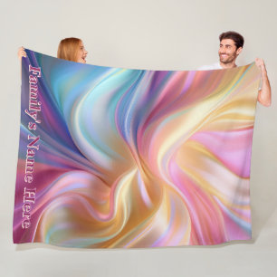 Bunte Pastellseide Fleecedecke