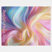 Bunte Pastellseide Fleecedecke (Vorderseite (Horizontal))