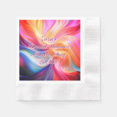 Bunte Pastellseide Serviette (Vorderseite)
