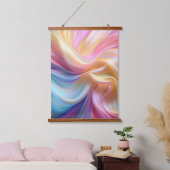 Bunte Pastellseide Wandteppich Mit Holzrahmen (Schlafzimmer)